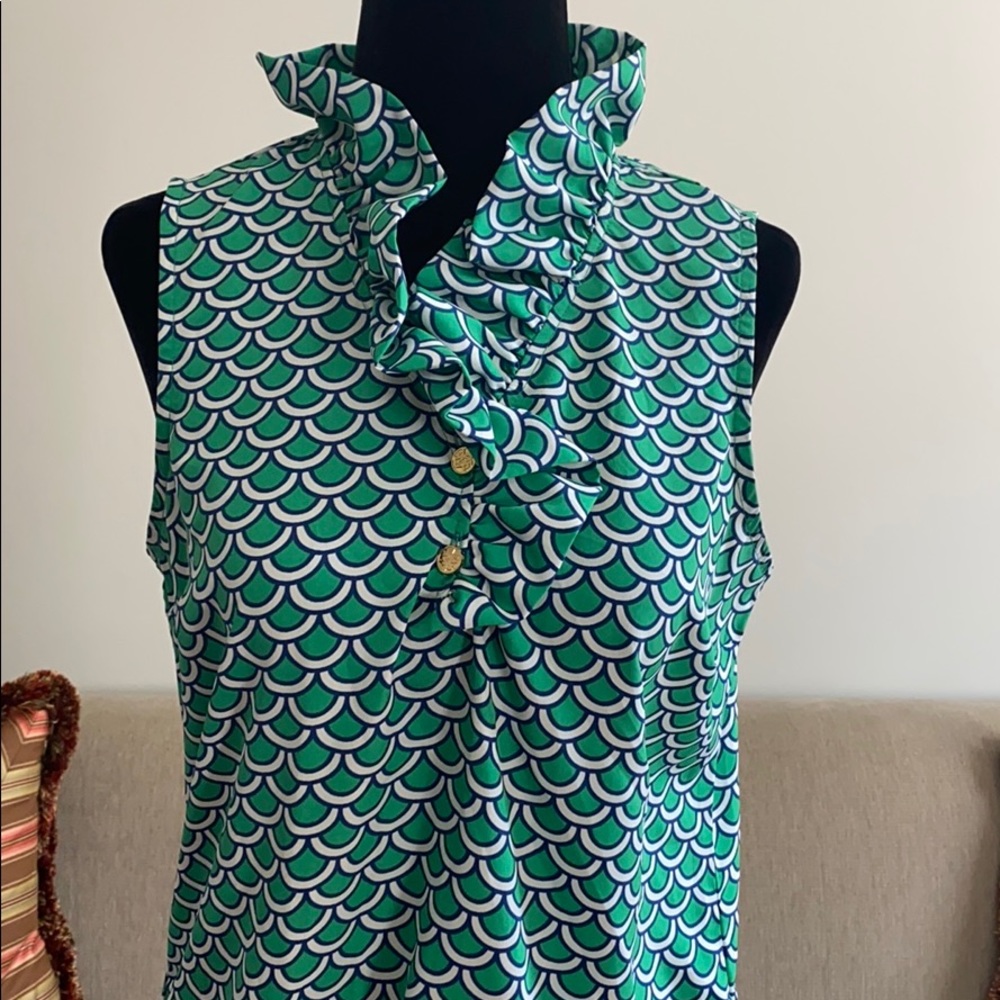 Mud Pie Ruffle Neck Blouse